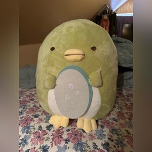 16" Round 1 Plush San-X Sumikko Gurashi Plush green Penguin w/ cucumber slice